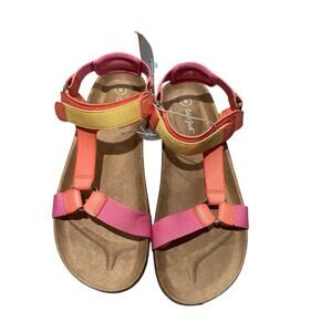 Cat & Jack Girls' Val Strappy Footbed Sandals NEW Size 5